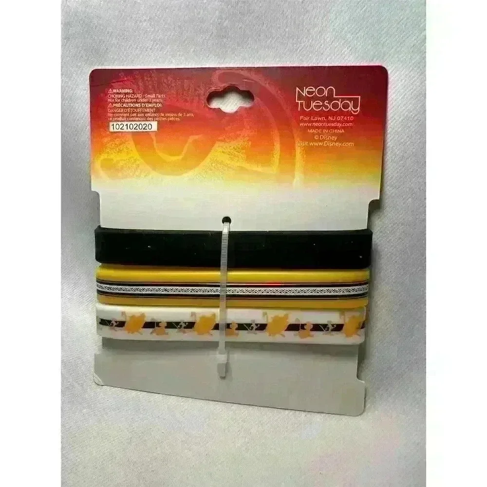 Disney The Lion King No Worries Rubber Bracelet Set - Simba, Timon, Pumbaa